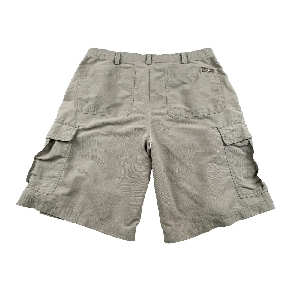 The North Face Men's Cargo Shorts Size 36 Khaki Nylon Hiking Outdoor